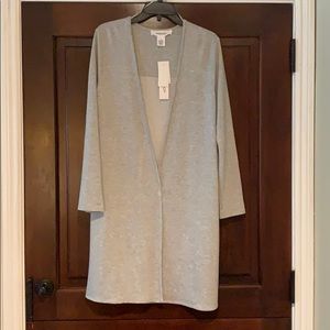 Workshop Open Front Gray Sweater Size S